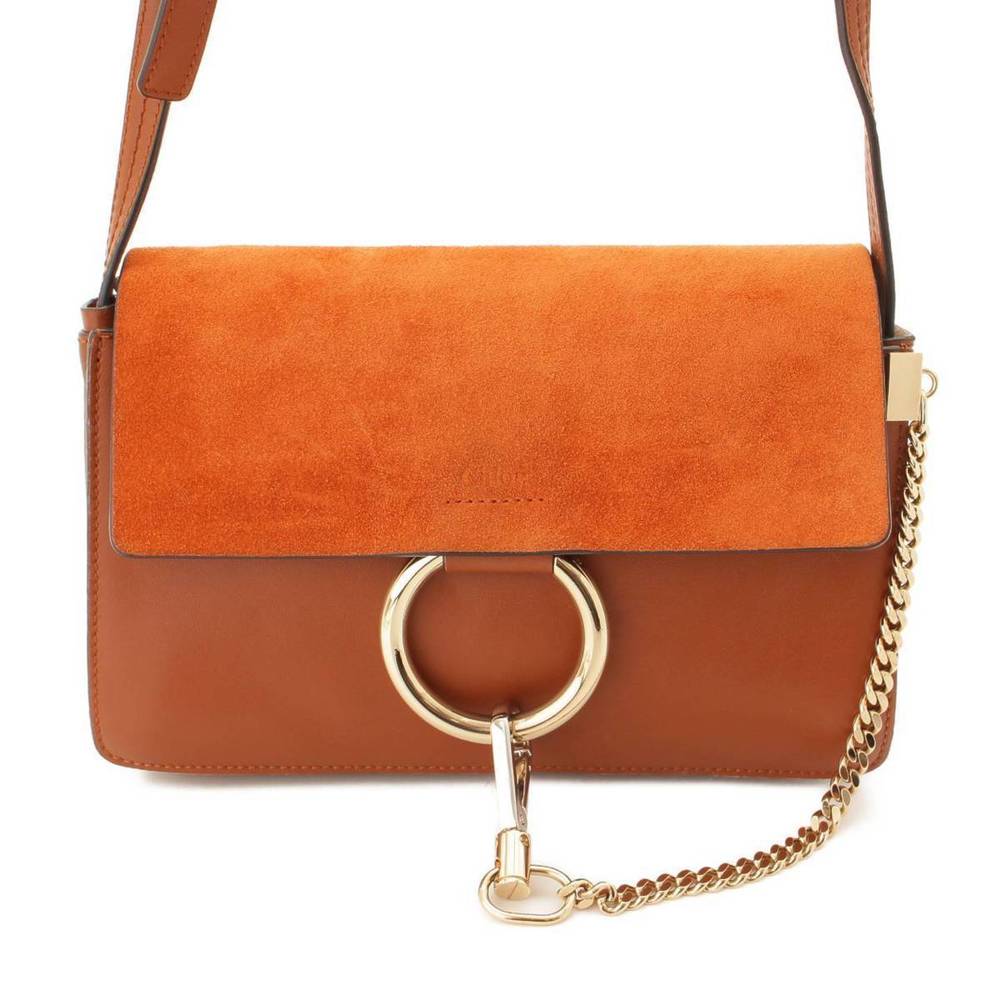 Chloe Small Suede Brown Shoulder Bag FAYE